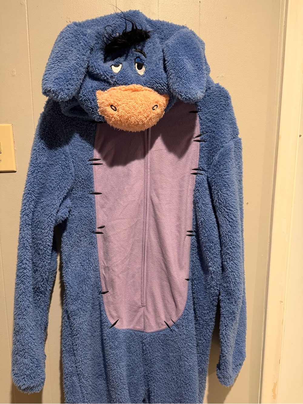 Disney  Eeyore Blue  Onesie PJ Pajamas Halloween Costume Medium